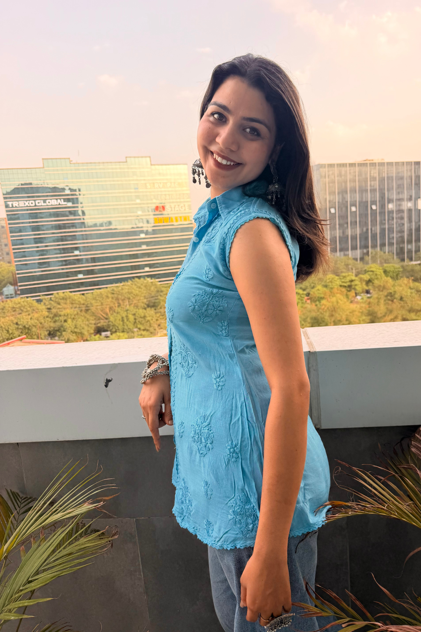 Lisha Chikankari Cotton Shirt