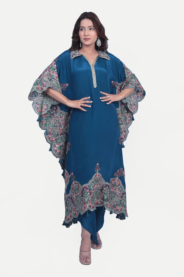 Pure Silk Kaftan With Dhoti - Image 2