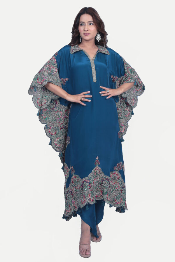 Pure Silk Kaftan With Dhoti - Image 2