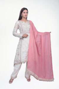 This kurta set is made out of pure silk fabric, Delicate zari work on the fabric.