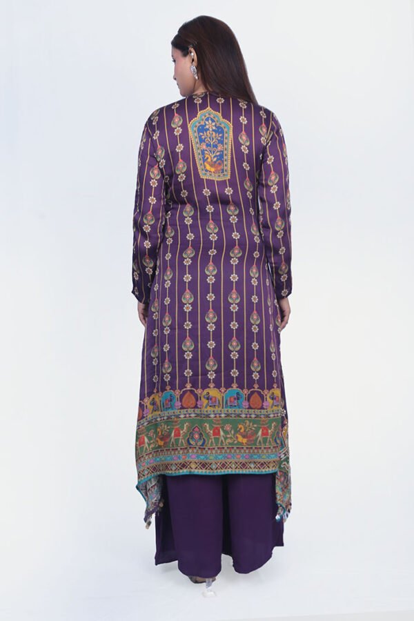 Embellished Print Kurta Set With Dupatta - Image 3