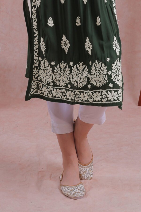 Green Chikankari Kurta - Image 6