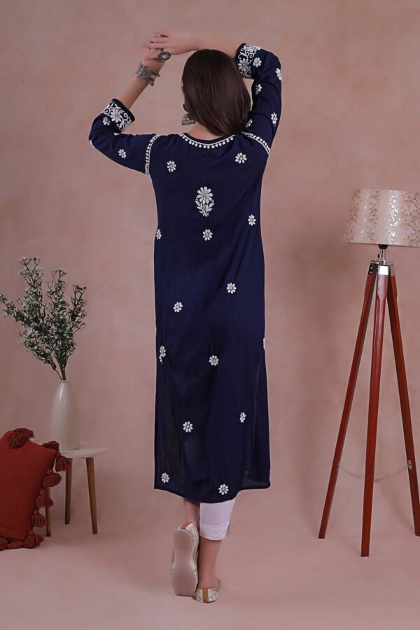 Blue Chikankari Kurta - Image 4