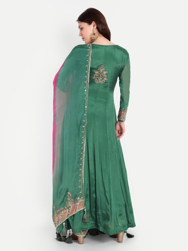 Green Gota Patti Anarkali Suit Set - Image 4